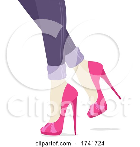Girl Stilettos Shoes Illustration by BNP Design Studio