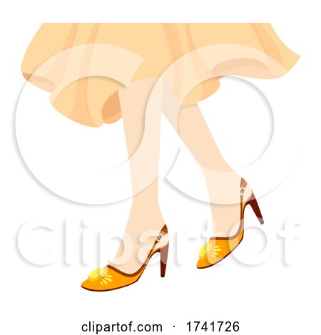 Girl Slingback Shoes Illustration by BNP Design Studio