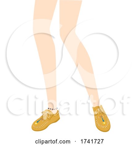 Girl Moccasin Shoes Illustration by BNP Design Studio