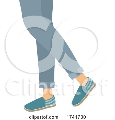 Girl Espadrille Shoes Illustration by BNP Design Studio