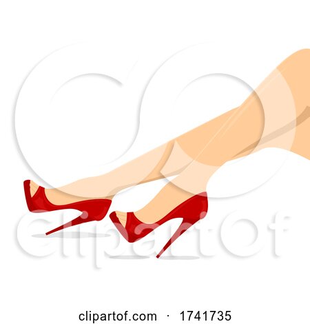 Girl Shoes Peep Toe Illustration by BNP Design Studio