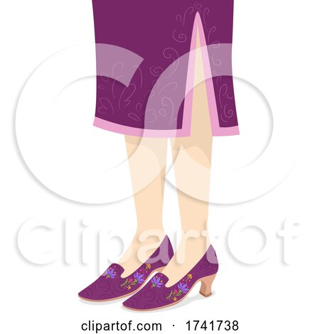 Girl Louis Heels Shoes Illustration by BNP Design Studio