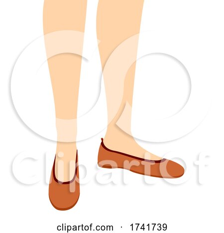 Girl Ballet Flat Shoes Illustration by BNP Design Studio