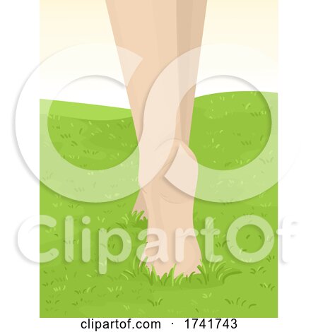 Feet Girl Barefoot Walk Tip Toe Illustration by BNP Design Studio