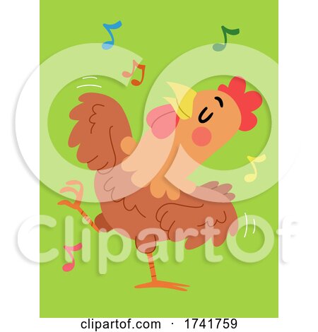 Chicken Animal Dance Illustration by BNP Design Studio