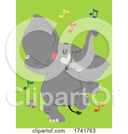Elephant Animal Dance Illustration by BNP Design Studio