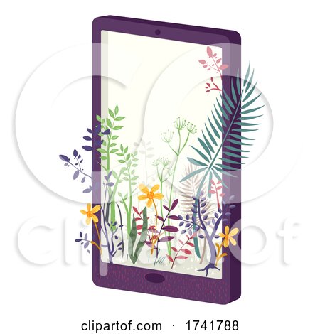 Mobile Phone Plants Design Illustration by BNP Design Studio