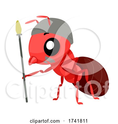 Mascot Soldier Ant Helmet Illustration by BNP Design Studio
