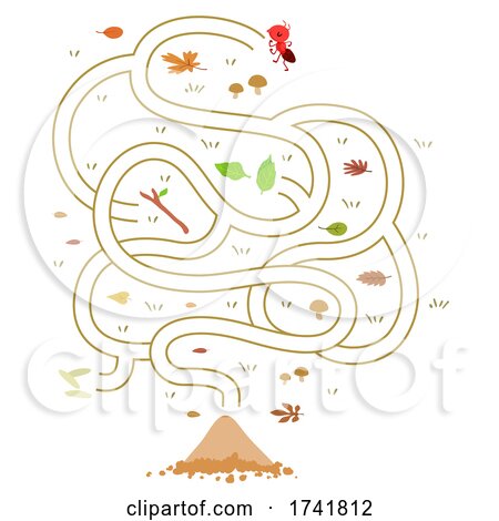 Mascot Ant Maze Mound Illustration by BNP Design Studio