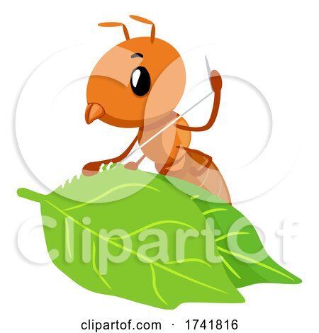 Mascot Ant Weaver Leaves Thread Illustration by BNP Design Studio
