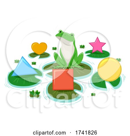 Frog Pond Shapes Lily Pads Illustration by BNP Design Studio
