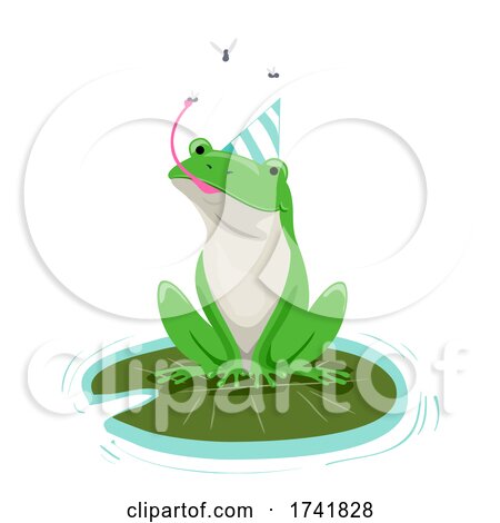 Frog Pond Birthday Hat Insects Illustration by BNP Design Studio