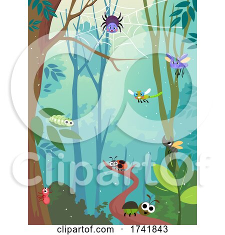 Bugs Leaves Forest Illustration by BNP Design Studio