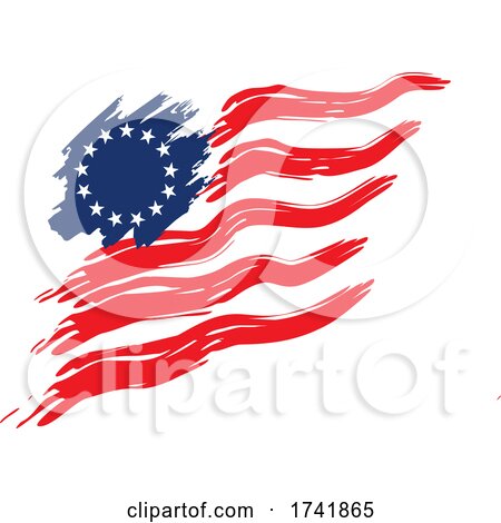 American Revolution Betsy Ross Flag by Johnny Sajem