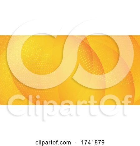 Abstract Banner with Gradient Circle and Halftone Dots Design by KJ Pargeter