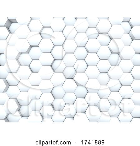 3D Background of a Wall of Extruding Hexagons by KJ Pargeter