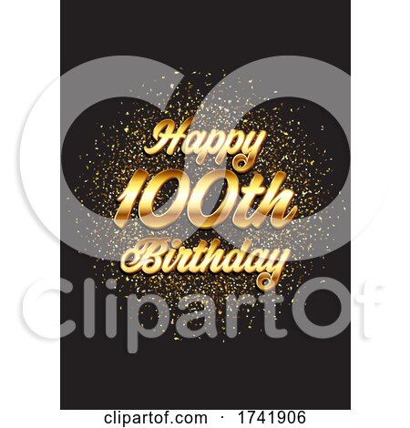 Happy 100th Birthday Card 1403 by KJ Pargeter