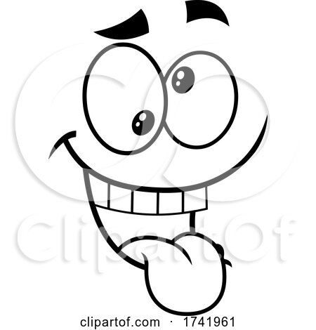 Black and White Funny Face by Hit Toon
