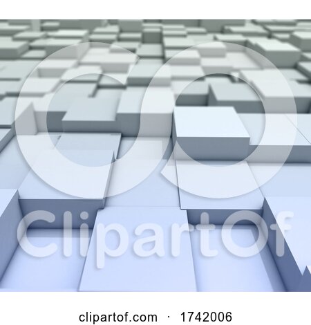 3D Abstract Background of Cubes by KJ Pargeter