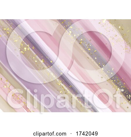 Abstract Hand Painted Background with Gold Glitter by KJ Pargeter