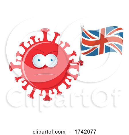Mad Virus Holding an England Flag by Domenico Condello