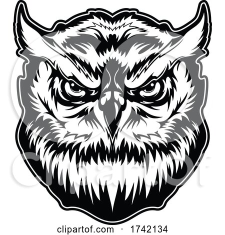 Great Horned Owl Mascot Logo by Vector Tradition SM