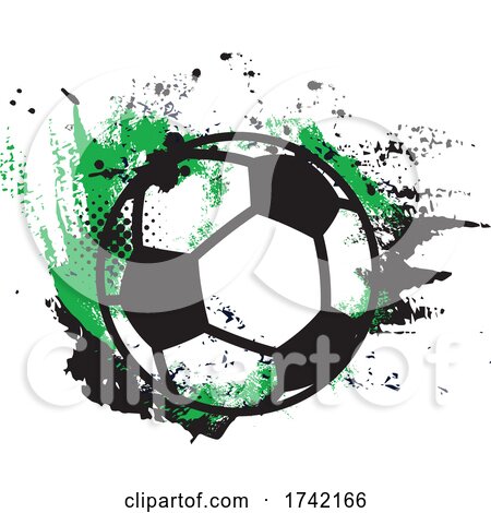 Grungy Soccer Ball Sports Logo by Vector Tradition SM