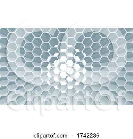 Hexagon Honeycomb Abstract Geometric Background by AtStockIllustration