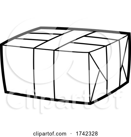 Shipping Box in Black and White by Hit Toon