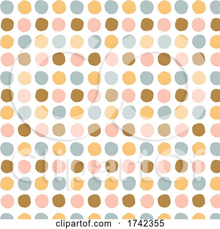 Watercolour Polka Dot Pattern Background by KJ Pargeter