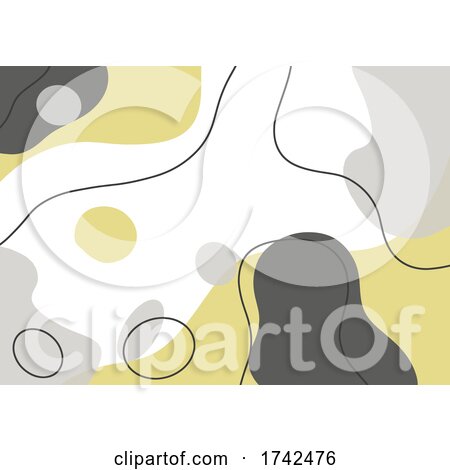 Abstract Trendy Background in Yellow and Grey by KJ Pargeter