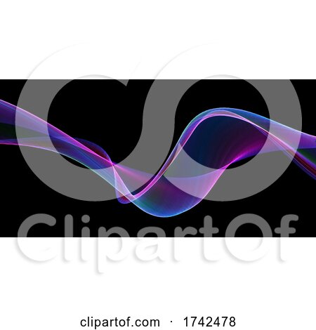Banner with Abstract Flowing Rainbow Waves by KJ Pargeter