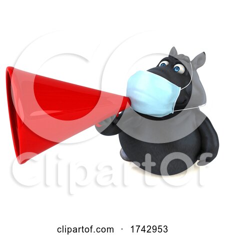 3d Black Horse Wearing a Mask, on a White Background by ...