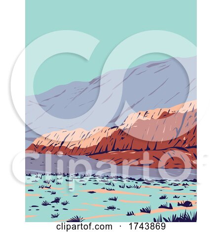 Red Rock Canyon in Red Rock Canyon National Conservation Area Located in Clark County Nevada WPA Poster Art by patrimonio