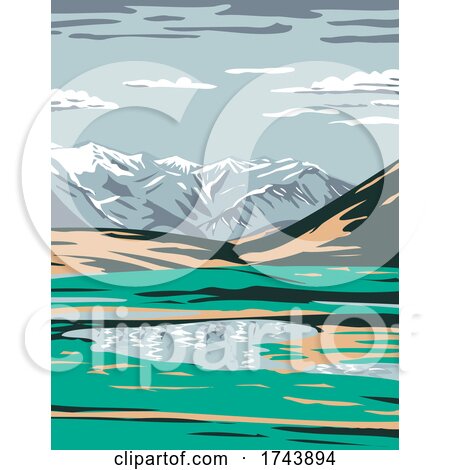 Brooks Range from near Galbraith Lake Located in the North Slope Borough of Alaska United States Wpa Poster Art by patrimonio