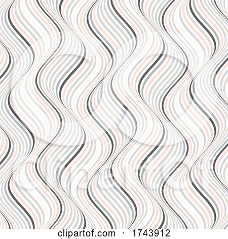 Abstract Scandinavian Style Wave Pattern Background by KJ Pargeter