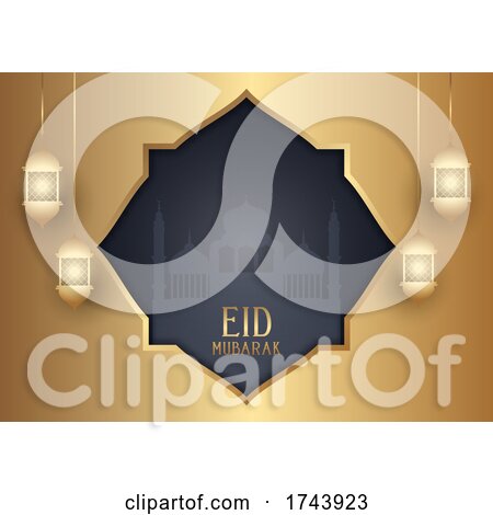 Eid Mubarak Decorative Background by KJ Pargeter