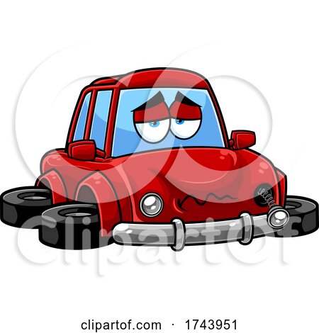 Wrecked Car by Hit Toon