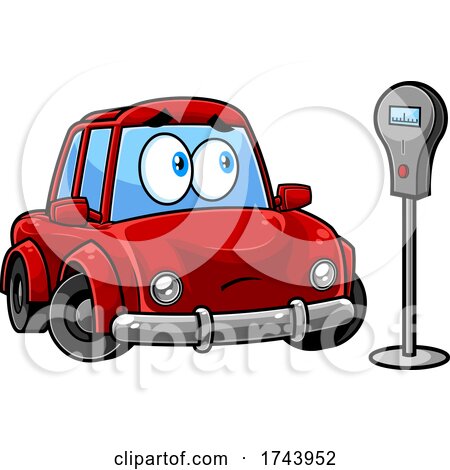 Car at a Parking Meter by Hit Toon