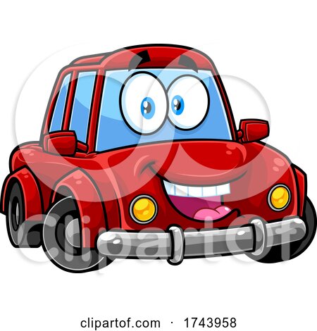 Happy Car Mascot by Hit Toon