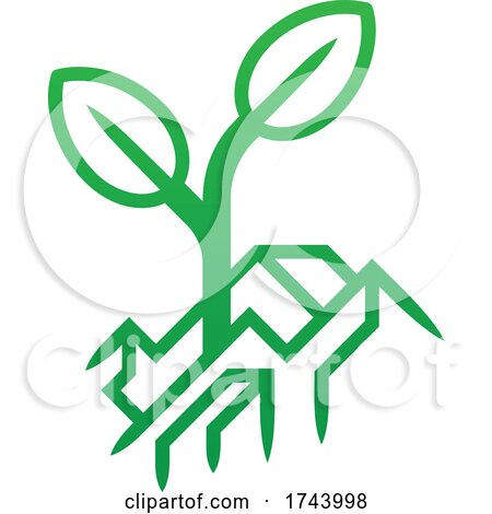 Plant Seedling Growing out of Earth Icon Concept by AtStockIllustration