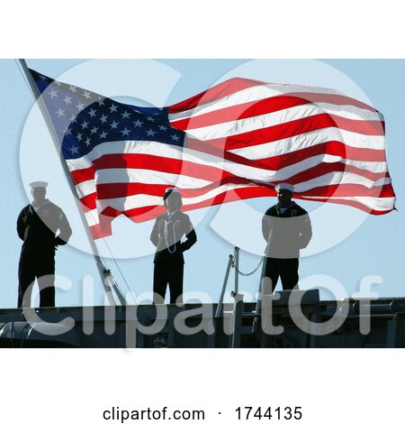 Sailors with American Flag by JVPD