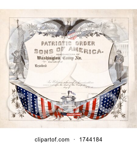 Certificate for the Patriotic Sons of America by JVPD