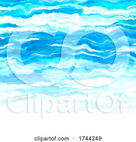 Abstract Painted Ocean Themed Background by KJ Pargeter