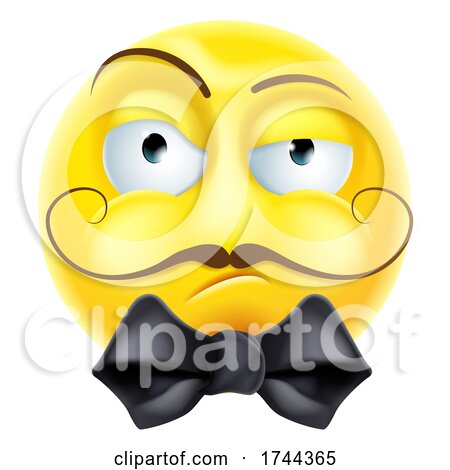 Arrogant Posh Snooty Emoticon Emoji Cartoon Icon by AtStockIllustration