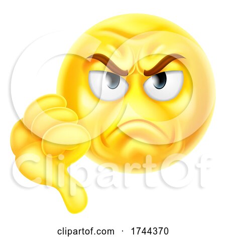 Thumbs down Dislike Emoticon Emoji Cartoon Icon by AtStockIllustration