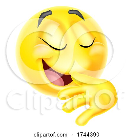 Proud Pleased Emoticon Emoji Face Cartoon Icon by AtStockIllustration