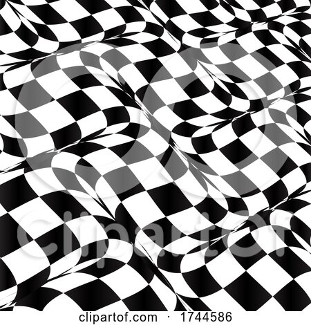 Abstract Distorted Checkered Background by KJ Pargeter
