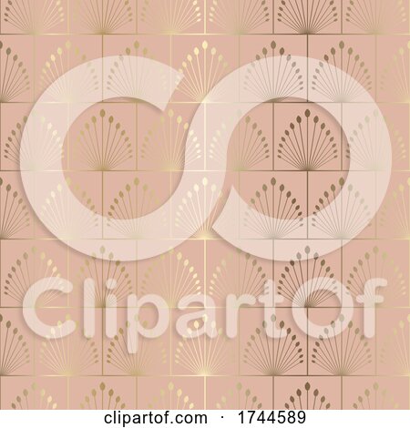 Art Deco Style Seamless Tiled Pattern Background by KJ Pargeter