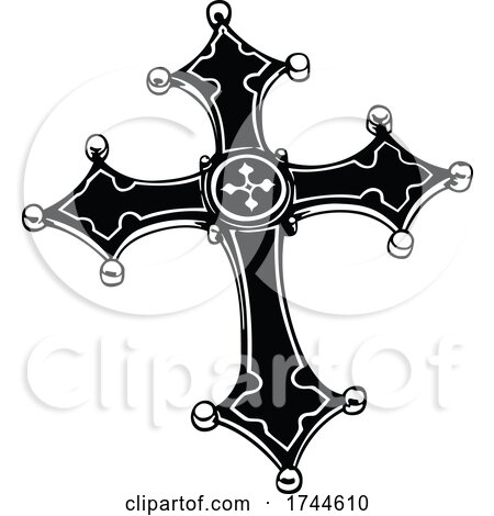 Black and White Cross by dero